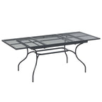 vidaXL Garten Essgruppe 7 pcs Anthrazit 212 x 90 x 76 cm