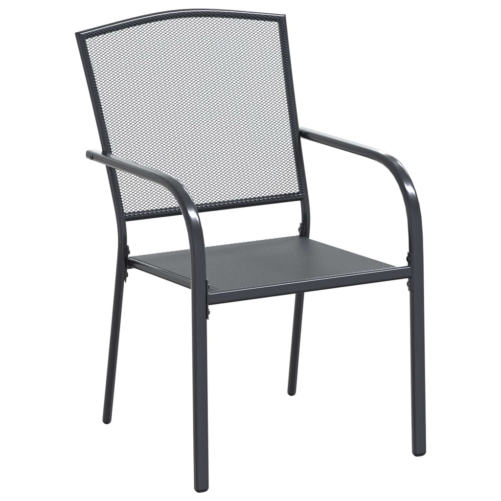 vidaXL Garten Essgruppe 7 pcs Anthrazit 212 x 90 x 76 cm