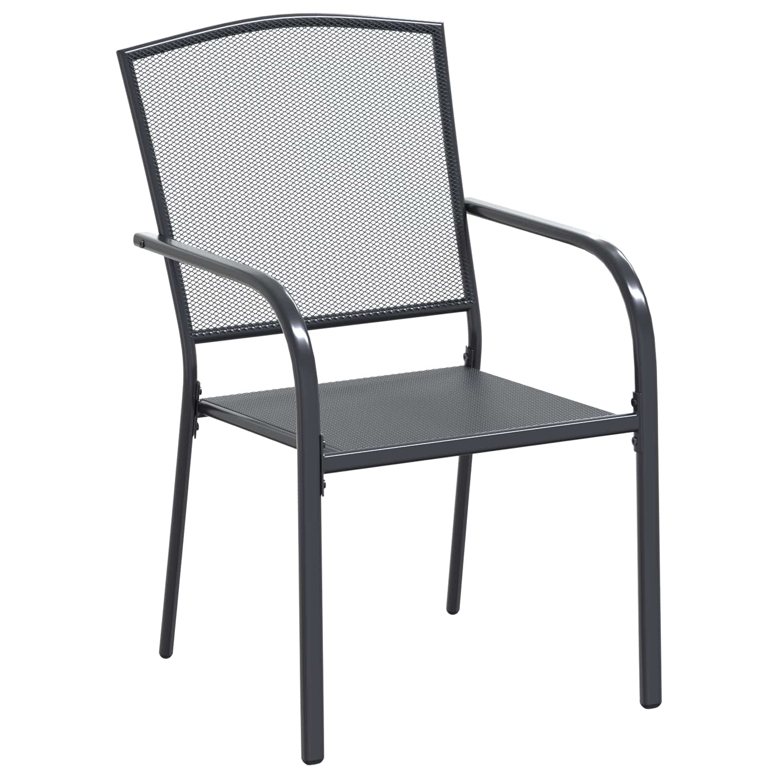 vidaXL Garten Essgruppe 7 pcs Anthrazit 212 x 90 x 76 cm