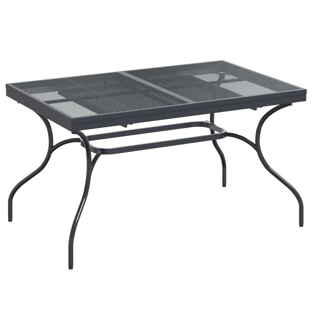 vidaXL Garten Essgruppe 7 pcs Anthrazit 212 x 90 x 76 cm