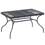 vidaXL Garten Essgruppe 7 pcs Anthrazit 212 x 90 x 76 cm