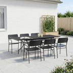 vidaXL Garten Essgruppe 7 pcs Anthrazit Stahl