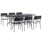 vidaXL Garten Essgruppe 7 pcs Anthrazit Stahl