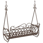 vidaXL Schaukelbank Stahl 112 x 60 x 126,5 cm Antikbraun