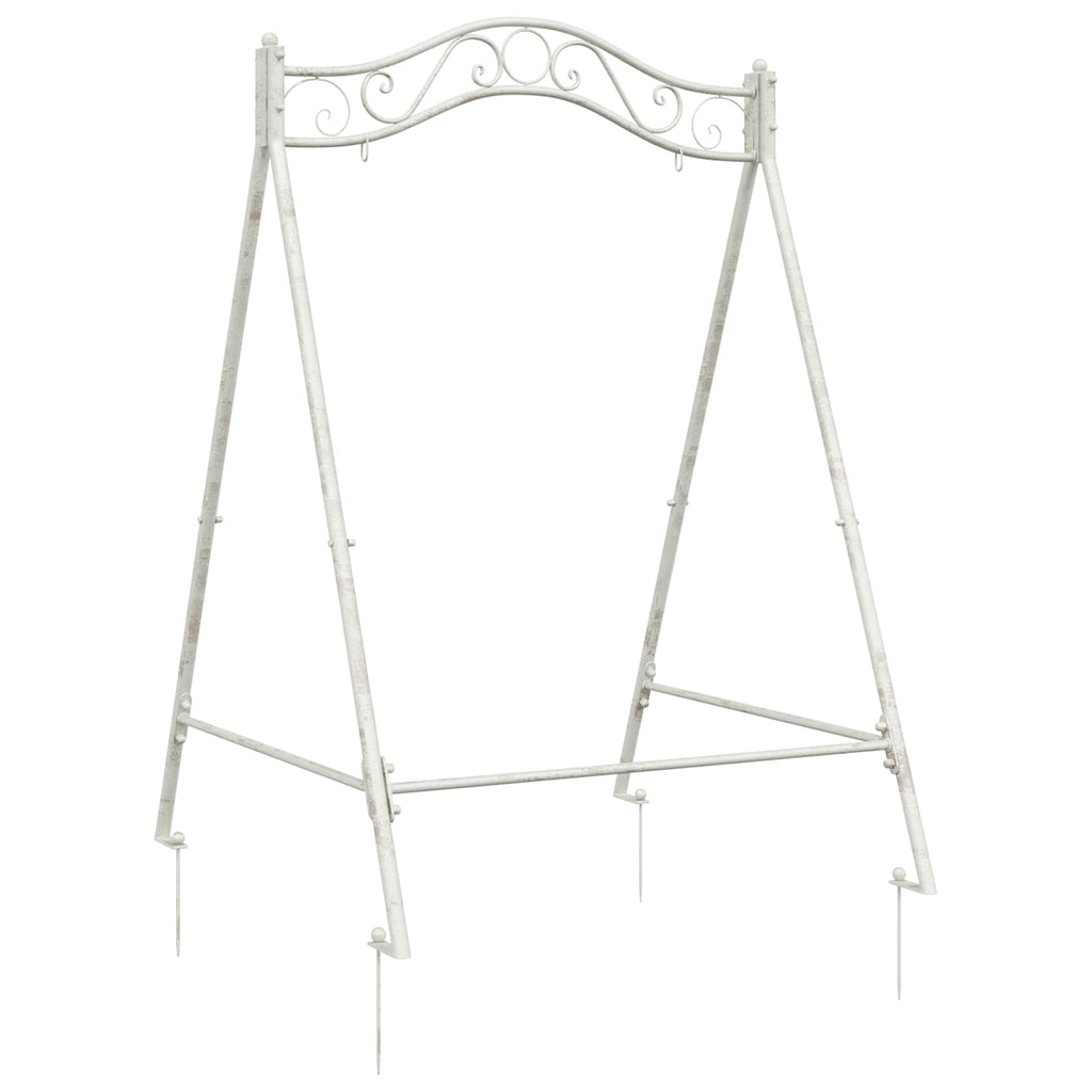 vidaXL Schaukelrahmen Antik Weiß 113 x 121,5 x 168 cm Stahl