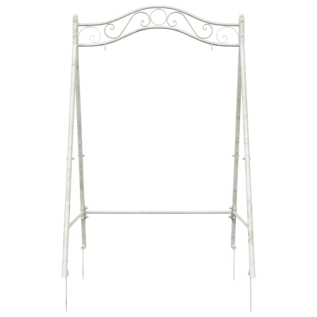 vidaXL Schaukelrahmen Antik Weiß 113 x 121,5 x 168 cm Stahl