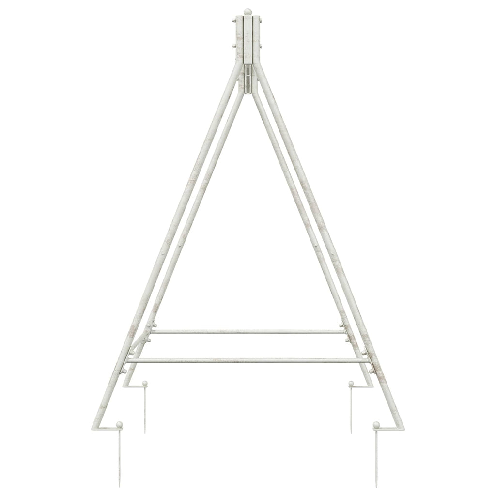 vidaXL Schaukelrahmen Antik Weiß 113 x 121,5 x 168 cm Stahl