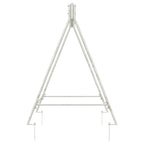 vidaXL Schaukelrahmen Antik Weiß 113 x 121,5 x 168 cm Stahl