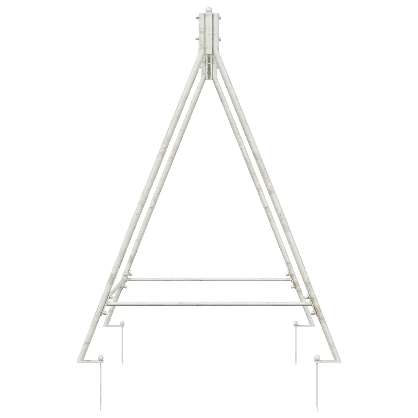vidaXL Schaukelrahmen Antik Weiß 113 x 121,5 x 168 cm Stahl