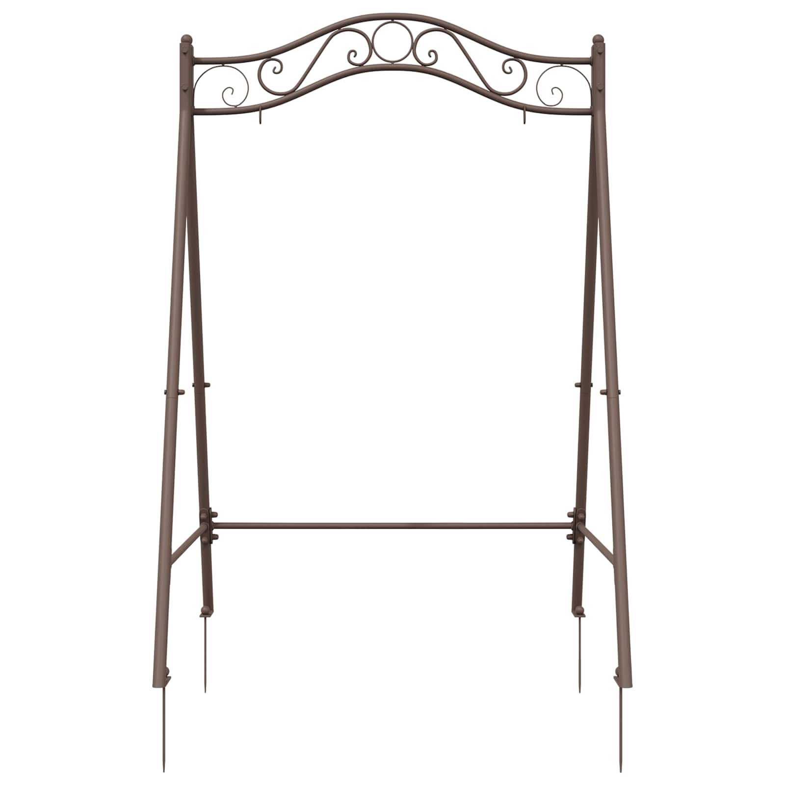 vidaXL Schaukelrahmen Antikbraun 113 x 121,5 x 168 cm Stahl
