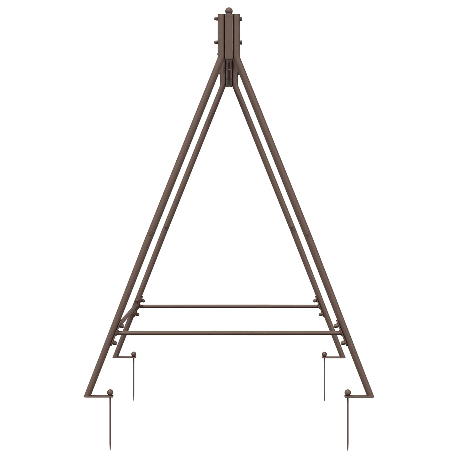 vidaXL Schaukelrahmen Antikbraun 113 x 121,5 x 168 cm Stahl