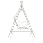 vidaXL Schaukelbank Stahl 113 x 121,5 x 168 cm Antik Weiß