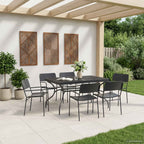 vidaXL Ausziehbarer Mesh Esstisch Anthrazit 212 x 90 x 76 cm Stahl