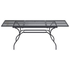 vidaXL Ausziehbarer Mesh Esstisch Anthrazit 212 x 90 x 76 cm Stahl