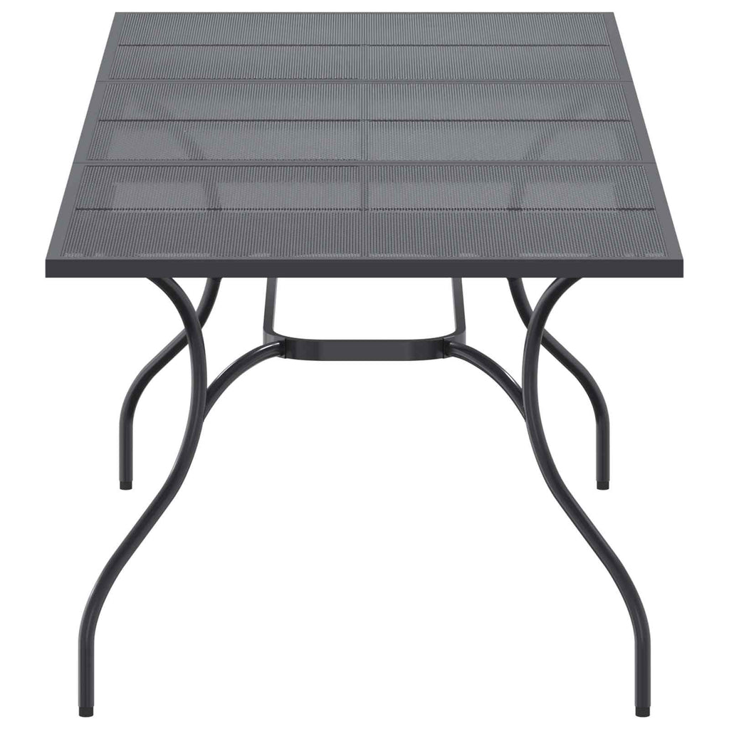 vidaXL Ausziehbarer Mesh Esstisch Anthrazit 212 x 90 x 76 cm Stahl