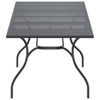 vidaXL Ausziehbarer Mesh Esstisch Anthrazit 212 x 90 x 76 cm Stahl