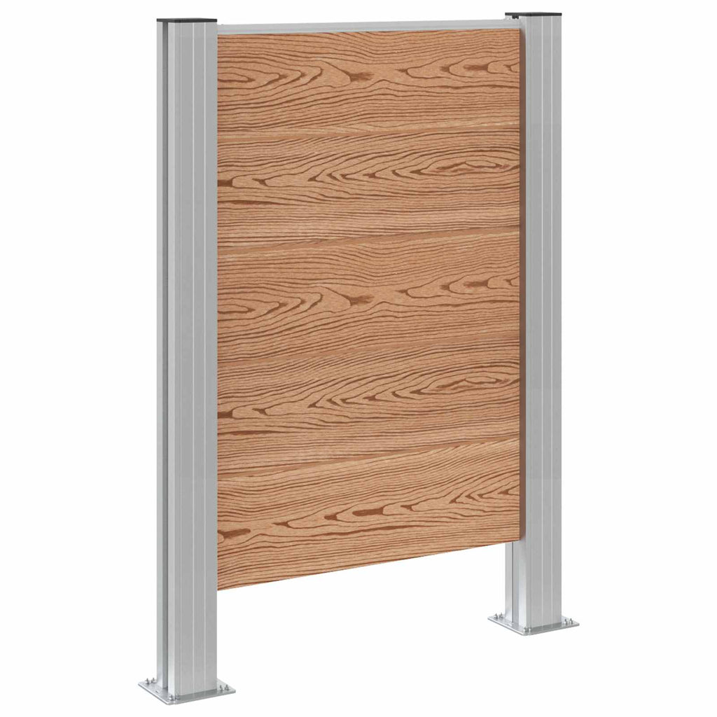 vidaXL Mülltonnenzaun Braun 85 x 12 x 115 cm Aluminium und WPC