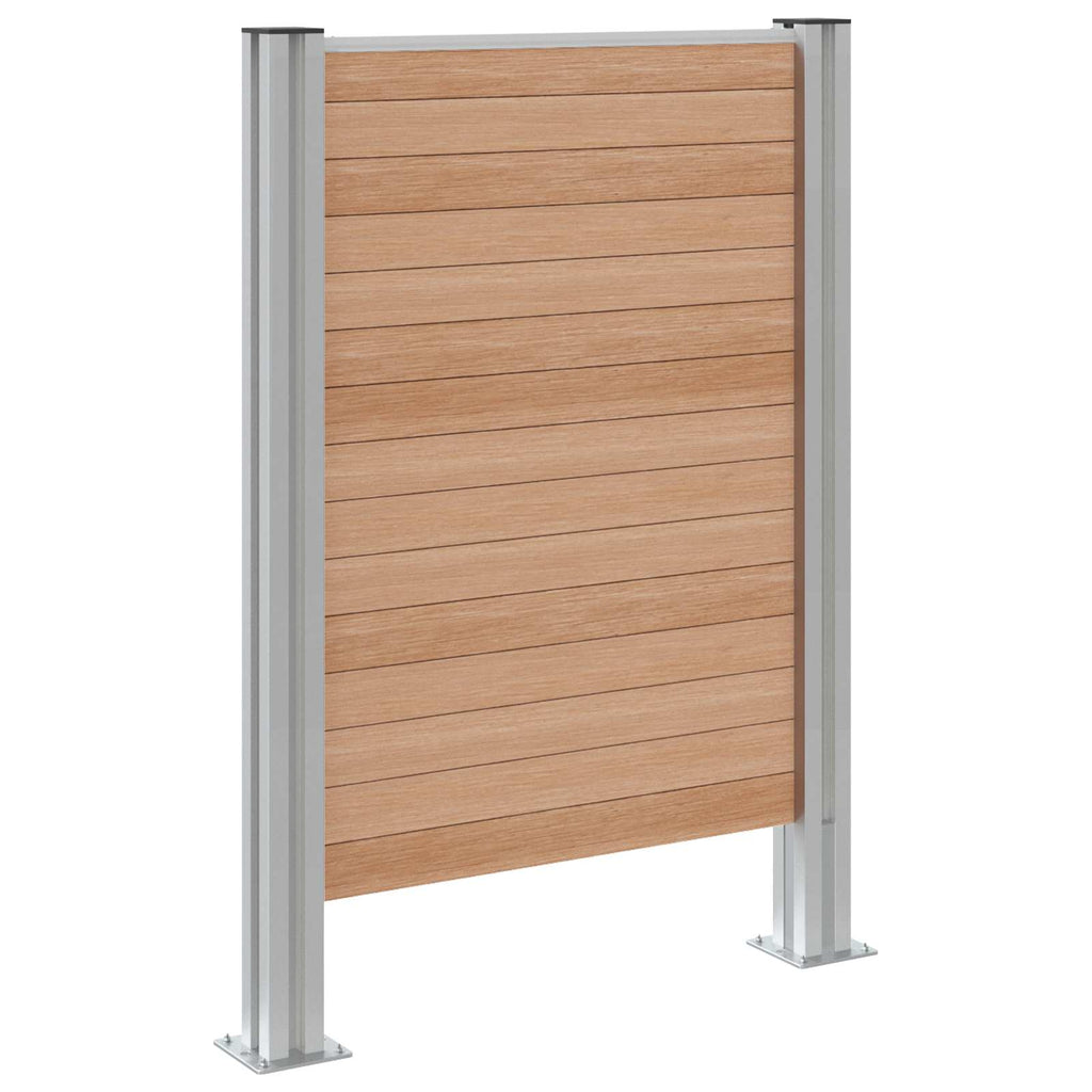 vidaXL Mülltonnenzaun Braun 85 x 12 x 115 cm Aluminium und WPC