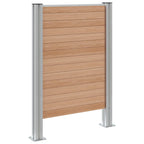 vidaXL Mülltonnenzaun Braun 85 x 12 x 115 cm Aluminium und WPC