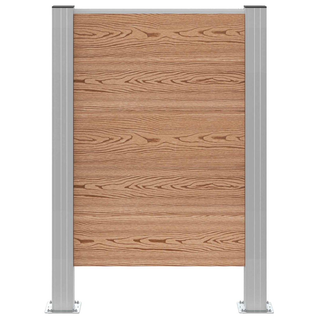 vidaXL Mülltonnenzaun Braun 85 x 12 x 115 cm Aluminium und WPC