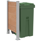vidaXL Mülltonnenzaun Braun 85 x 12 x 115 cm Aluminium und WPC