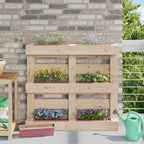 vidaXL Blumenboxen für Euro-Paletten 12 pcs Braun 36,5 x 14 x 9,5 cm