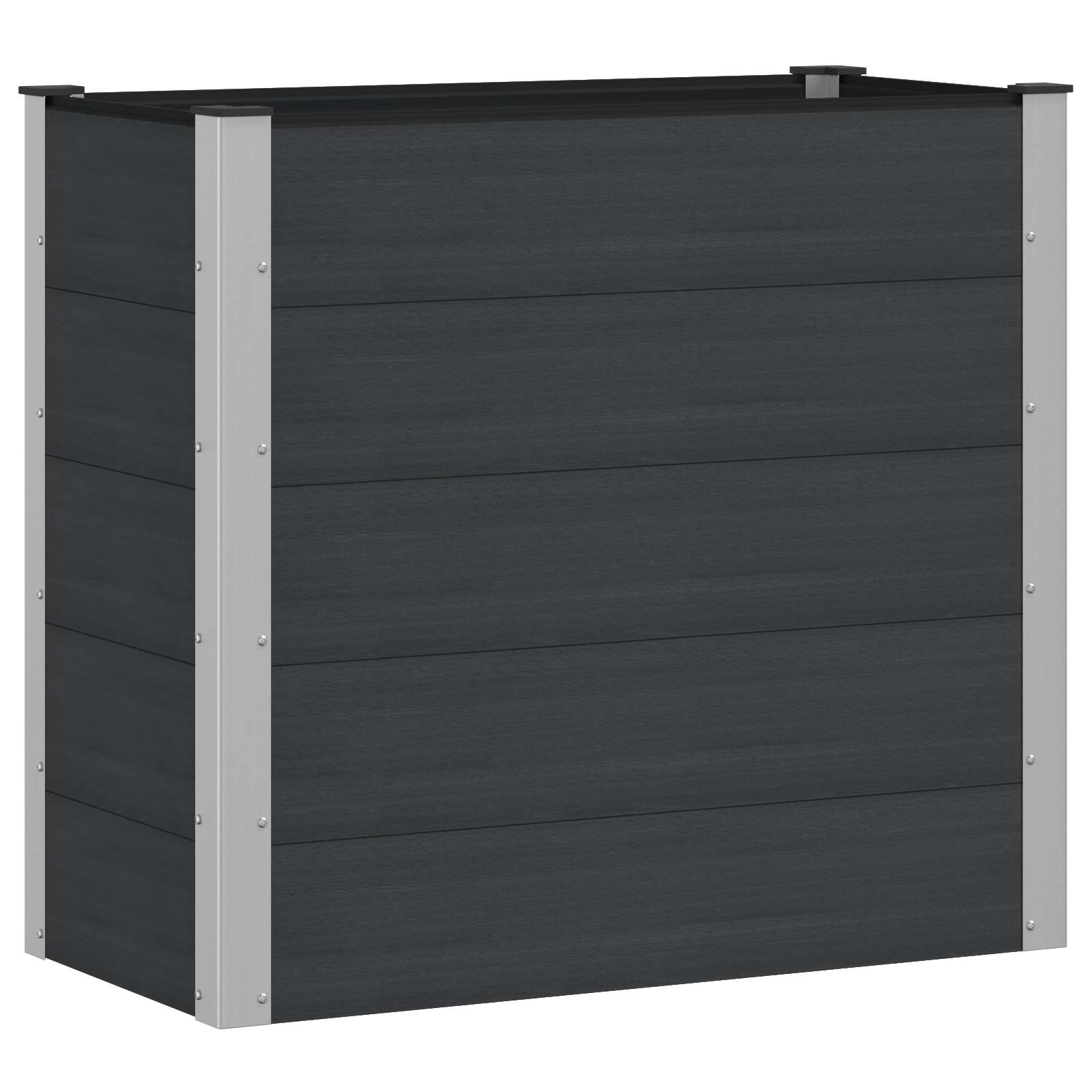 vidaXL Hochbeet Schwarz 100 x 50 x 91 cm
