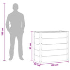 vidaXL Hochbeet Schwarz 100 x 50 x 91 cm