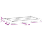 vidaXL Duschsockelplatte Schwarz 101 x 63 x 5,5 cm WPC