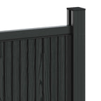 vidaXL Zaunelement WPC und Aluminium Schwarz