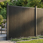 vidaXL Zaunelement WPC und Aluminium Schwarz