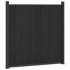 vidaXL Zaunelement WPC und Aluminium Schwarz