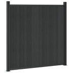 vidaXL Zaunelement WPC und Aluminium Schwarz