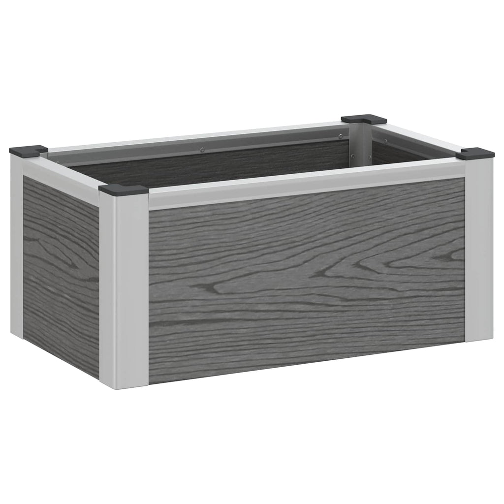 vidaXL Hochbeet Grau 50 x 30 x 22 cm WPC und Aluminium