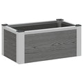 vidaXL Hochbeet Grau 50 x 30 x 22 cm WPC und Aluminium