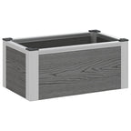 vidaXL Hochbeet Grau 50 x 30 x 22 cm WPC und Aluminium
