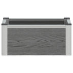vidaXL Hochbeet Grau 50 x 30 x 22 cm WPC und Aluminium