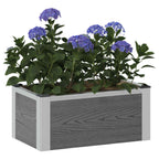 vidaXL Hochbeet Grau 50 x 30 x 22 cm WPC und Aluminium