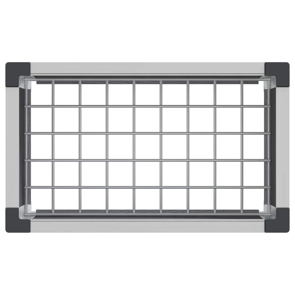 vidaXL Hochbeet Grau 50 x 30 x 22 cm WPC und Aluminium