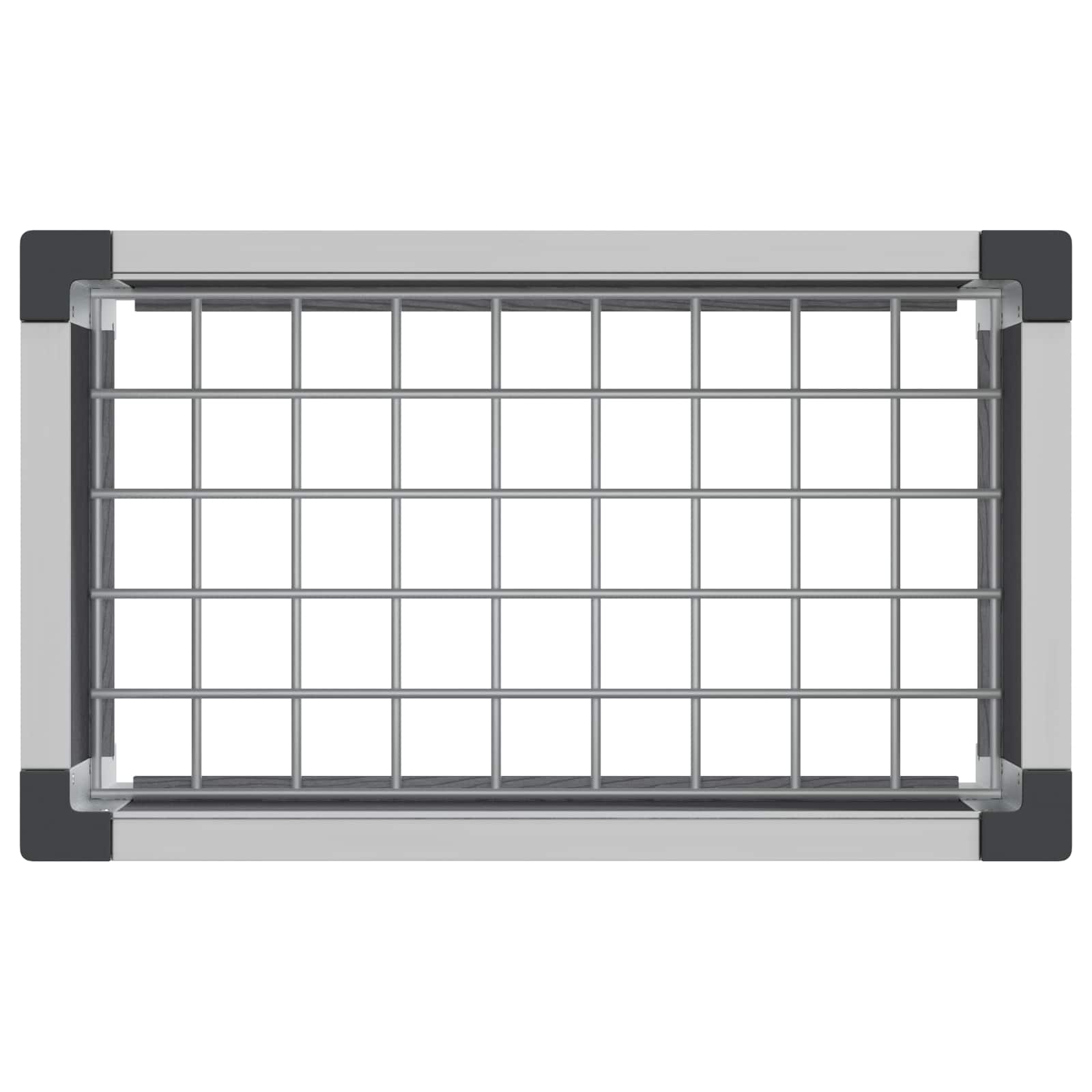 vidaXL Hochbeet Grau 50 x 30 x 22 cm WPC und Aluminium