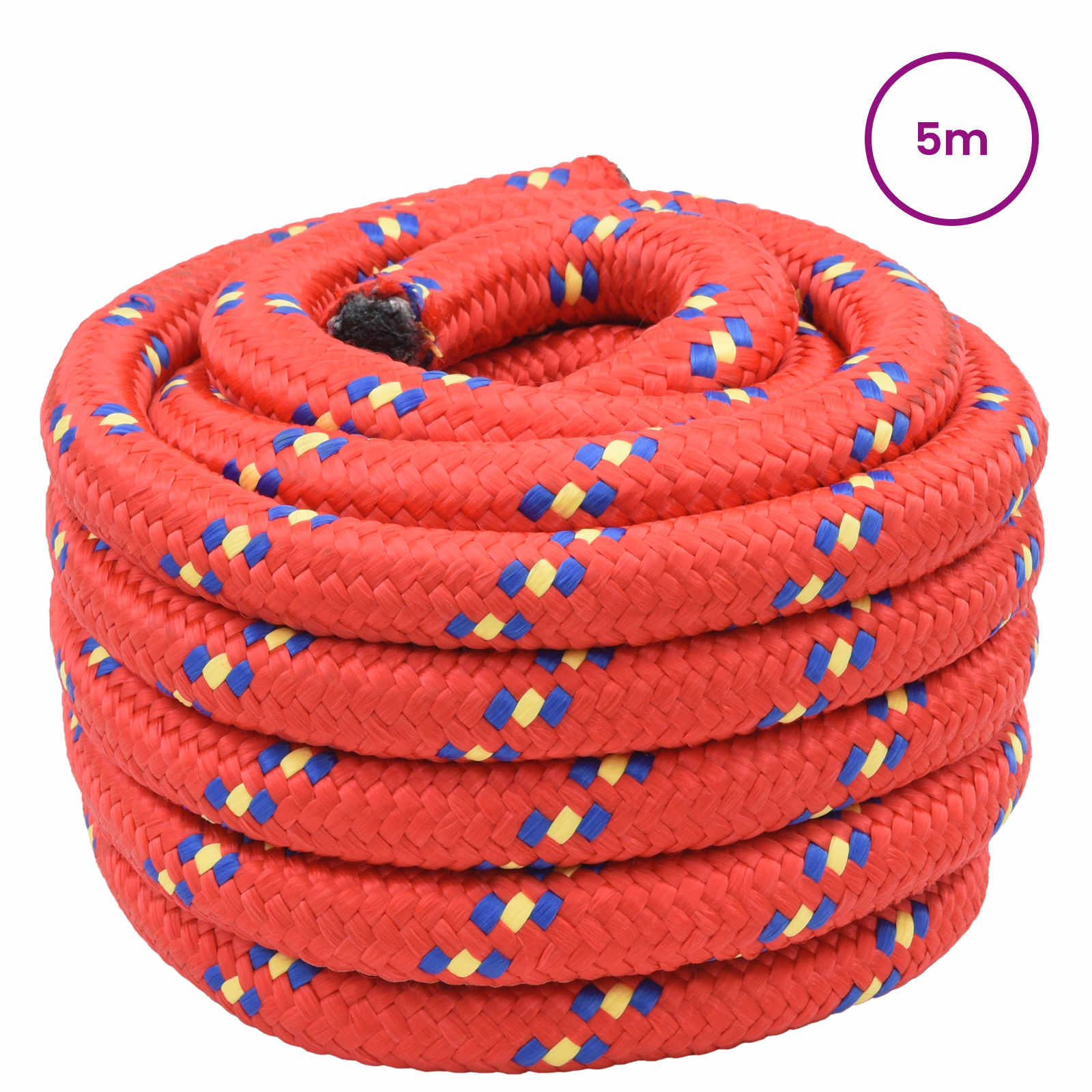 vidaXL Bootsseil 5 m 3 Rot PP