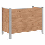 vidaXL Mülltonnenzaun Braun 161 x 85 x 115 cm Aluminium und WPC