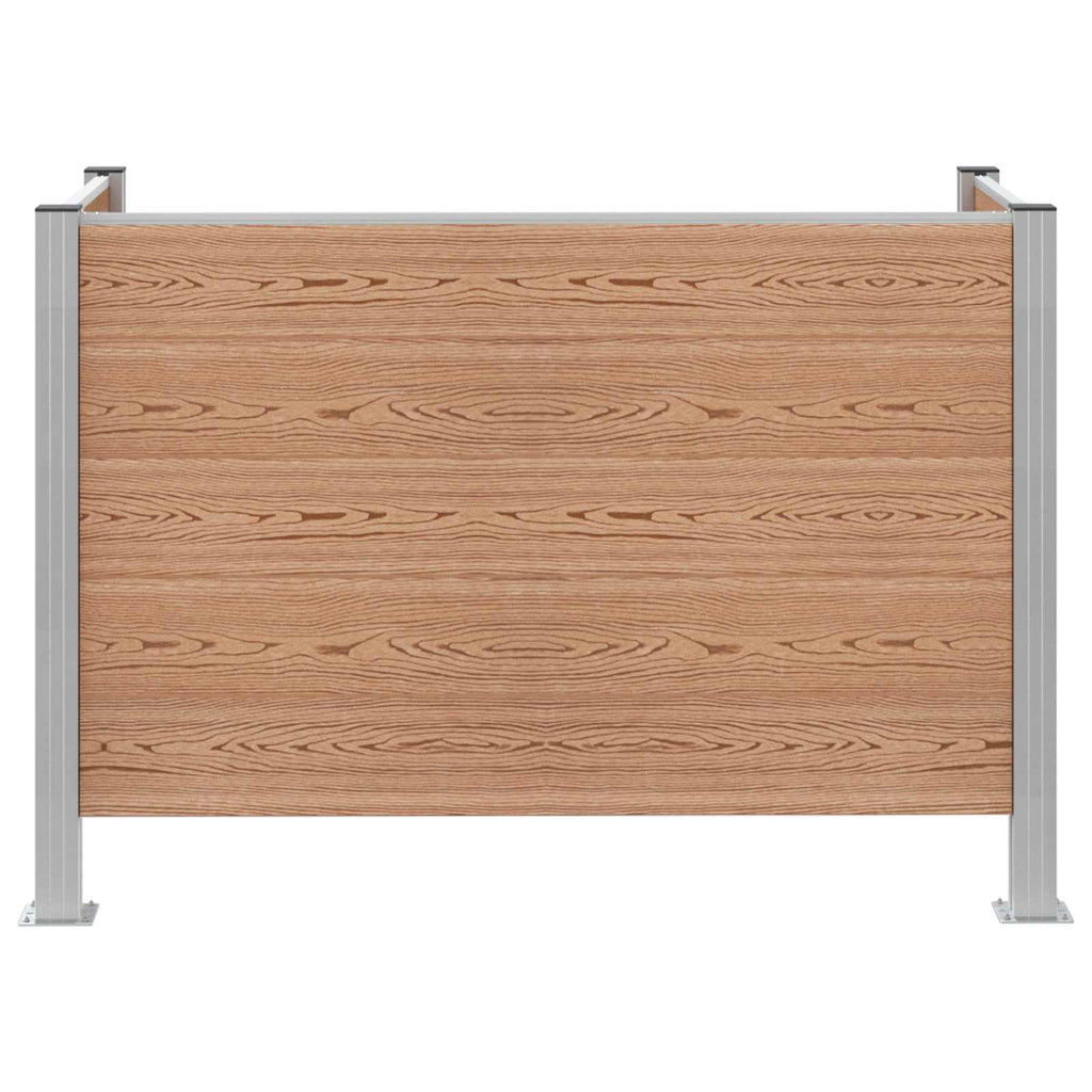 vidaXL Mülltonnenzaun Braun 161 x 85 x 115 cm Aluminium und WPC