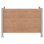 vidaXL Mülltonnenzaun Braun 161 x 85 x 115 cm Aluminium und WPC