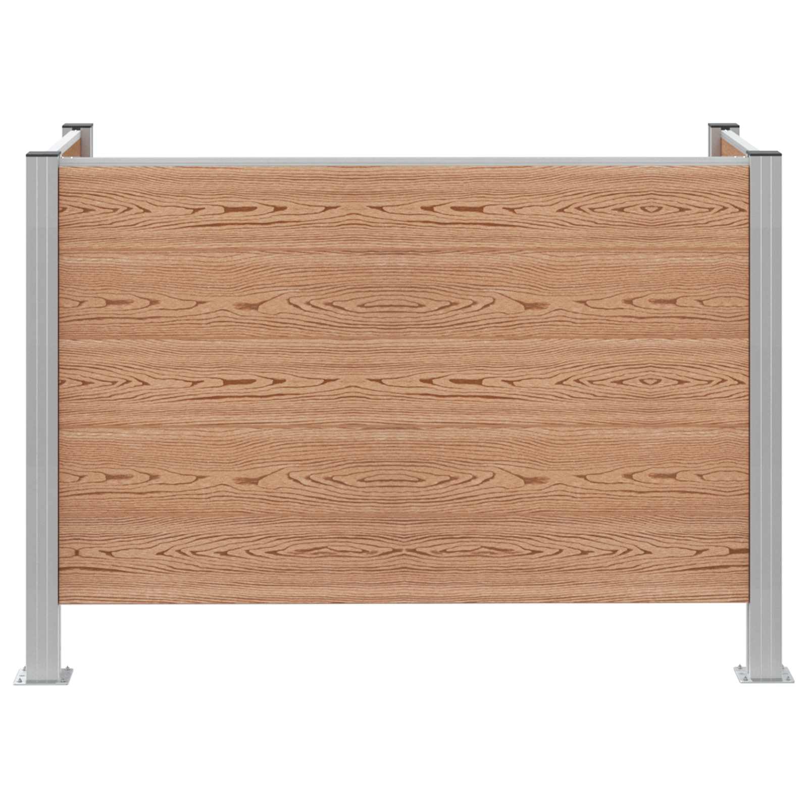 vidaXL Mülltonnenzaun Braun 161 x 85 x 115 cm Aluminium und WPC