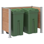 vidaXL Mülltonnenzaun Braun 161 x 85 x 115 cm Aluminium und WPC