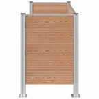 vidaXL Mülltonnenzaun Braun 161 x 85 x 115 cm Aluminium und WPC