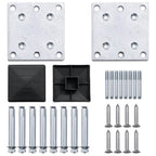 vidaXL Zaunelement 2 pcs WPC und Aluminium Braun