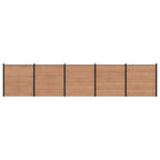 vidaXL Zaunelement 5 pcs WPC und Aluminium Braun