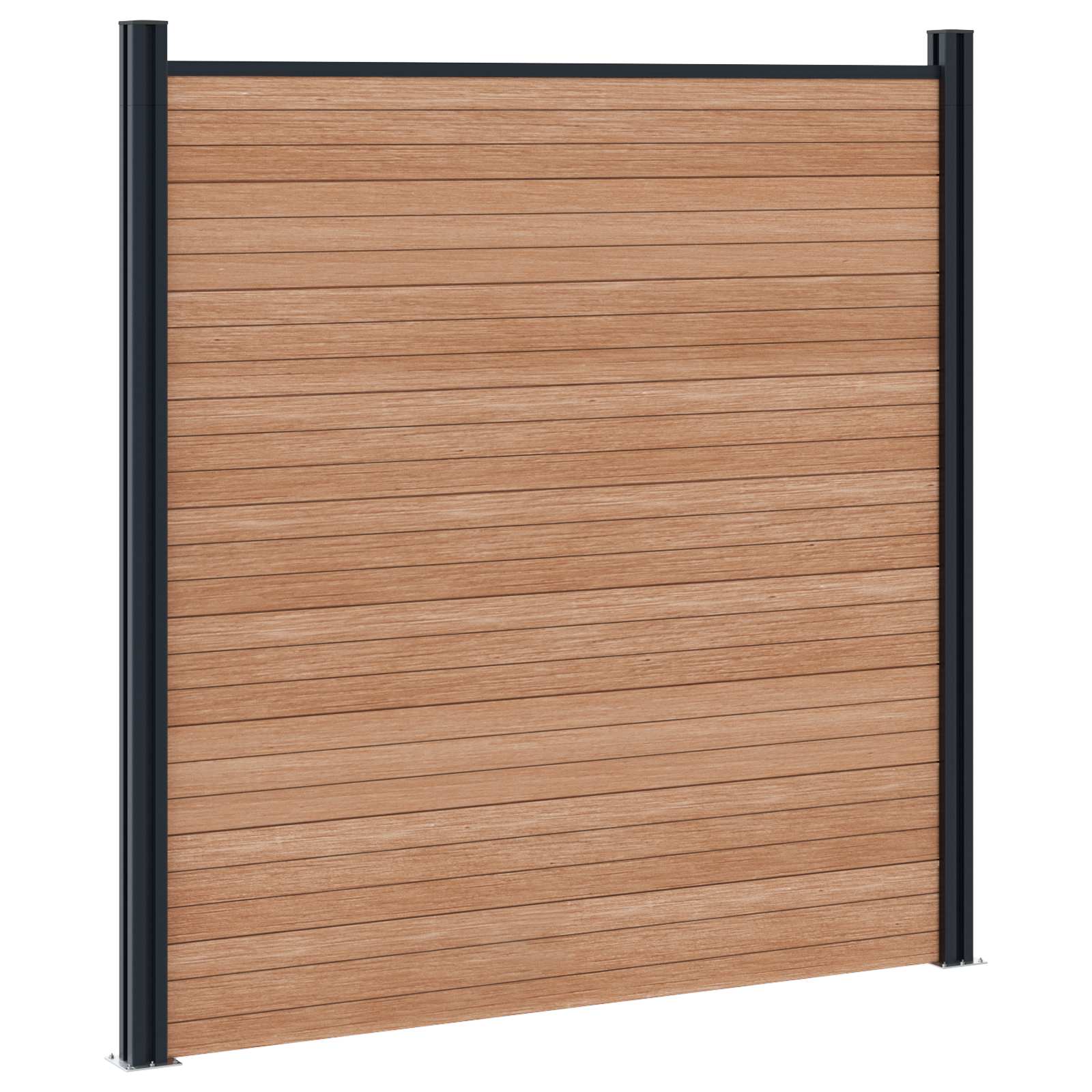 vidaXL Zaunelement 5 pcs WPC und Aluminium Braun